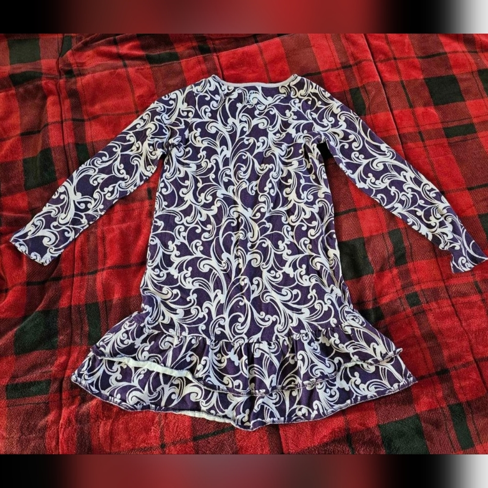 800- girls lands end long sleeve dress small 7/8